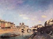 Johan-Barthold Jongkind The Seine and Notre-Dame de Paris France oil painting reproduction